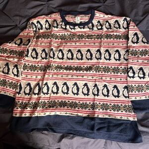 🐧 Vintage Penguin Fair Isle Sweater - Cozy Holiday Vibes! 🐧  Medium